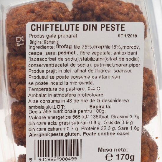 Chifteluțe din pește 170g