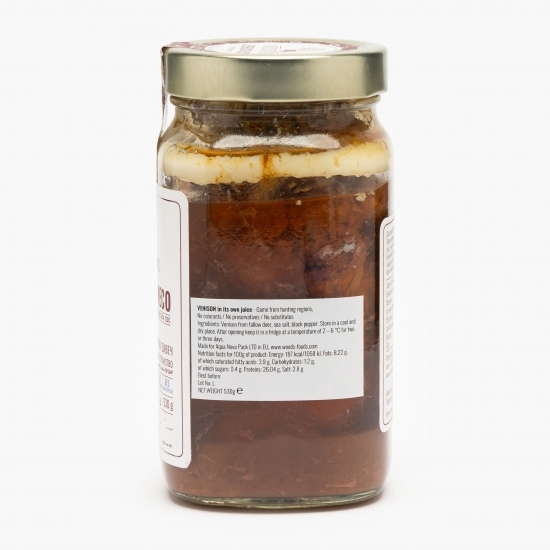 Carne de căprioară în suc propriu 530g