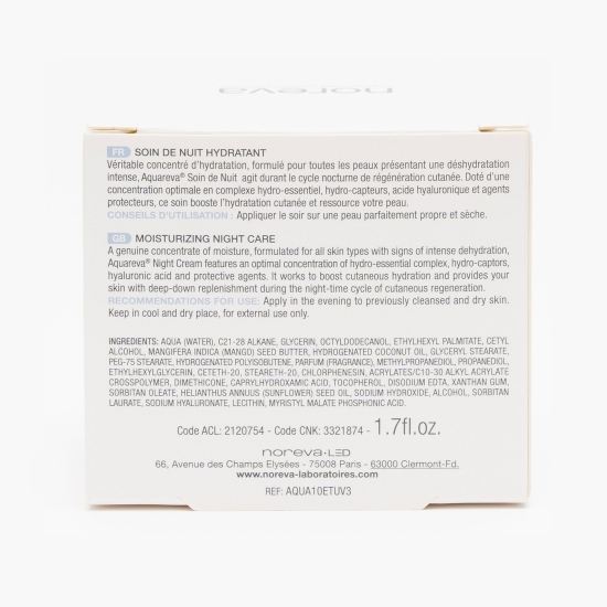 Cremă hidratantă pentru noapte Aquareva 50ml