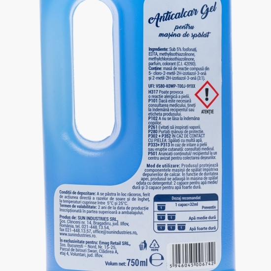  Anticalcar gel pentru mașina de spălat 0.75l