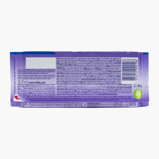 Ciocolată cu lapte umplută cu cremă și biscuiți 100g