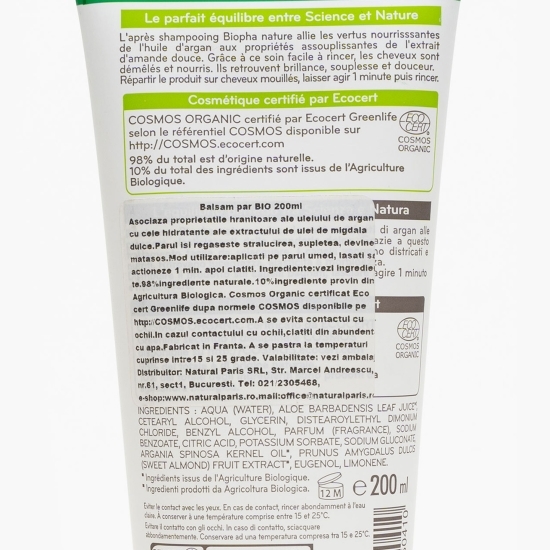 Balsam de păr bio 200ml