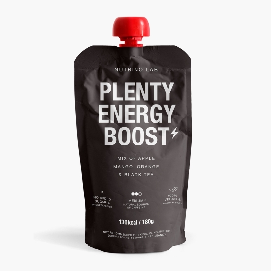Piure cu măr, mango, portocală & ceai negru Plenty Energy Boost 180g
