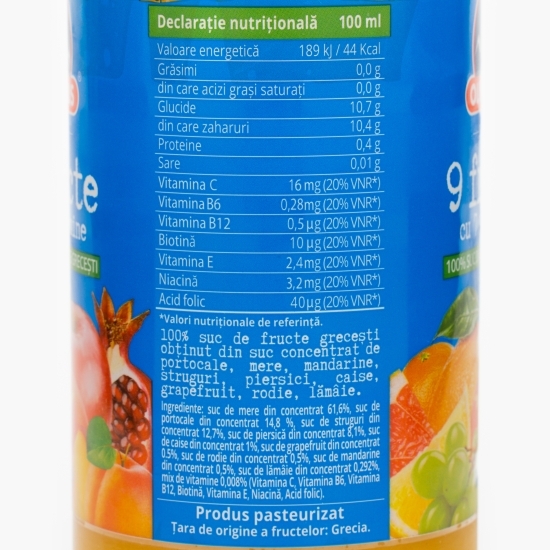 Suc de 9 fructe cu 7 vitamine 1l