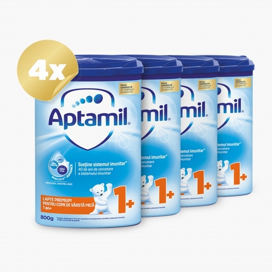 Pachet 4 x Lapte praf NUTRI-BIOTIK 1+, 1-2 ani, Nutricia, 800g