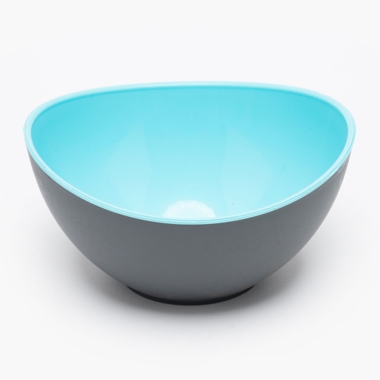 Bol oval bicolor din plastic, 14x12.5x7.5cm, albastru