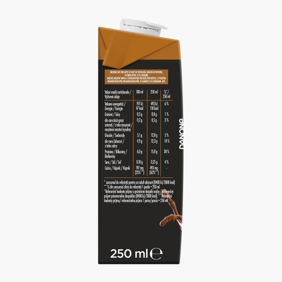 Băutură UHT din lapte cu gust de ciocolată, bogată în proteine, 0.25l