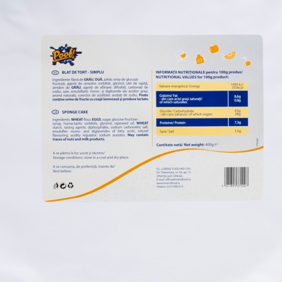 Blat tort simplu 400g