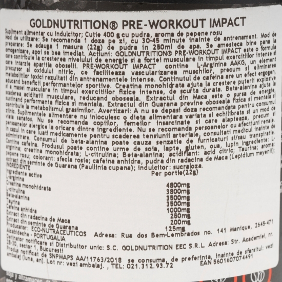 Pre-Workout Impact Watermelon Splash 400g