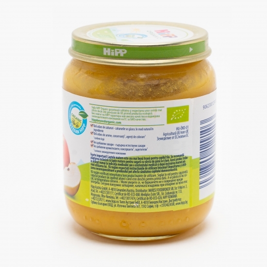 Piure ecologic de piersici și pere, +4 luni, 125g