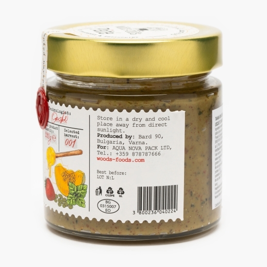 Tahan de semințe de dovleac, miere, căpșuni și mentă eco 230g