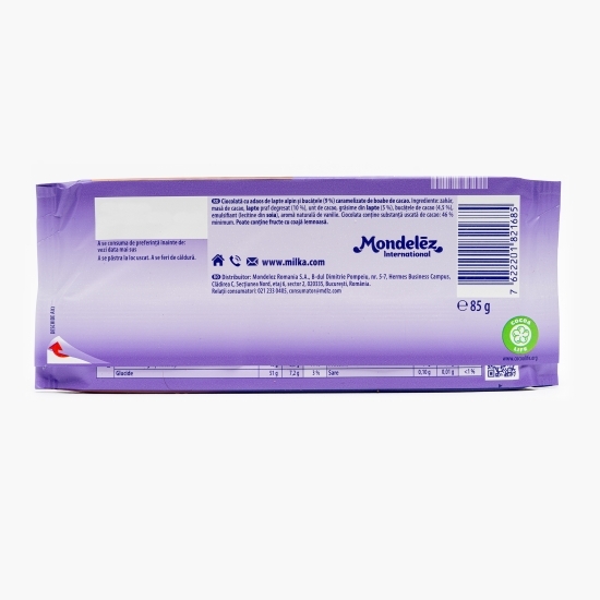 Ciocolată amăruie cu lapte și cacao caramelizată DarkMilk 85g