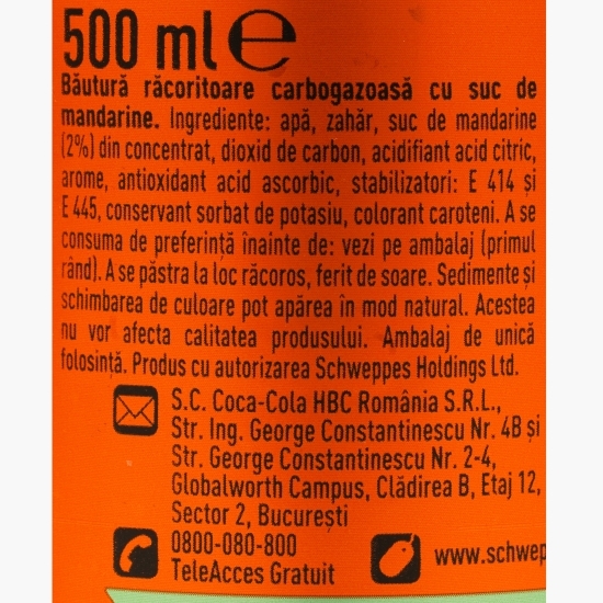 Apă tonică cu aromă de mandarine 500ml