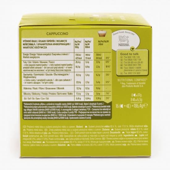 Cappuccino 8 băuturi 186.4g, capsule cafea 