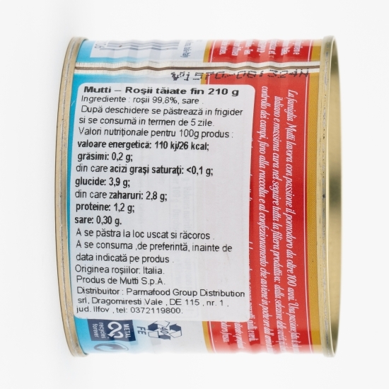 Roșii tăiate fin 210g