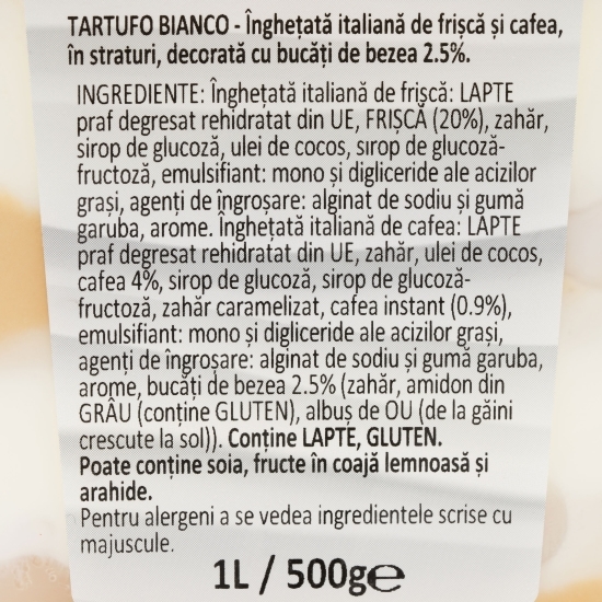 Înghețată Tartuffo Bianco 500g