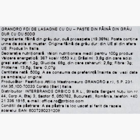 Foi de Lasagna cu ou N.120 500g