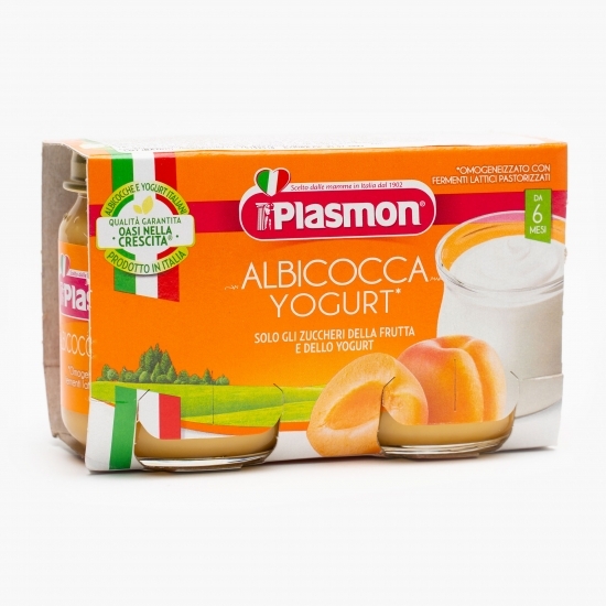 Piure gustare caise și iaurt, +6 luni,  2x120g 