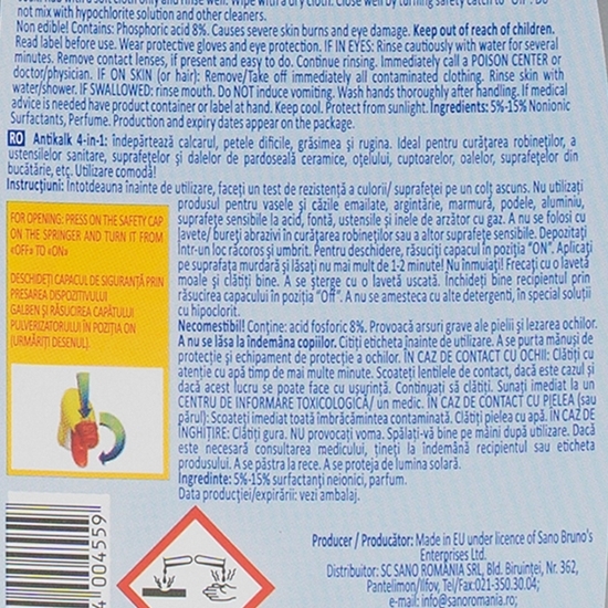 Detergent anticalcar 4 în 1 Universal 0.5l