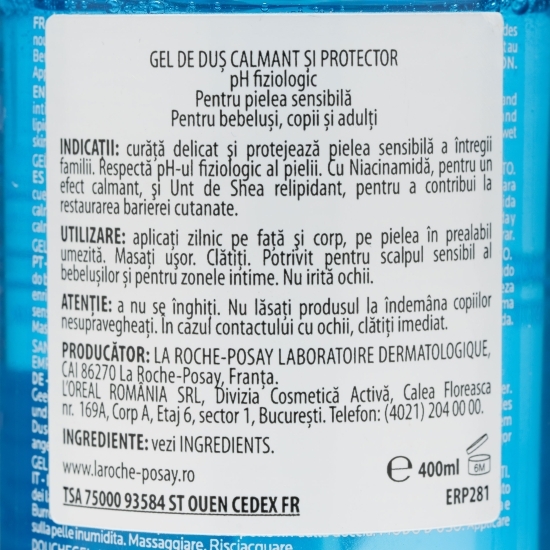 Gel de curățare pentru piele sensibilă Lipikar 400ml