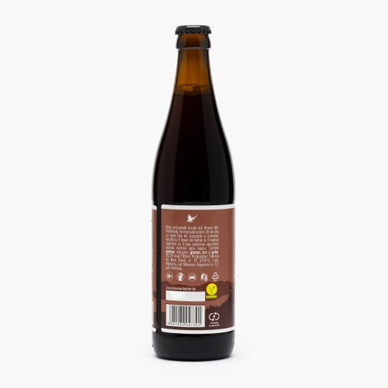 Bere artizanală nefiltrată brună sticlă 0.5l