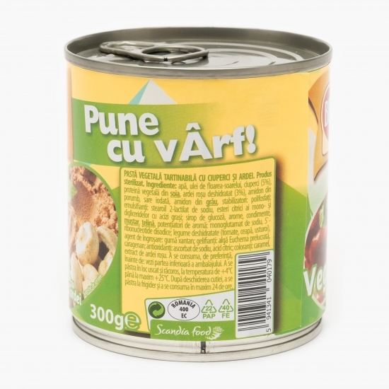 Pastă vegetală tartinabilă cu ciuperci și ardei 300g