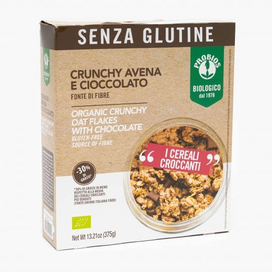 Fulgi crocanți de ovăz și ciocolată eco 375g