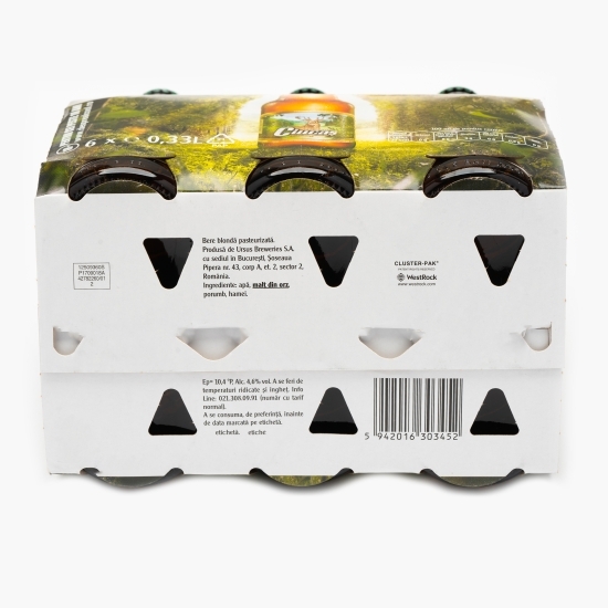 Bere blondă sticlă 6x0.33l