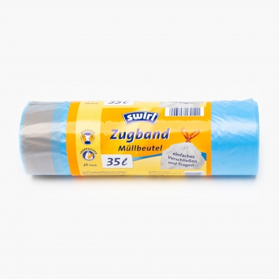 Saci pentru gunoi cu șnur 35l 25 buc