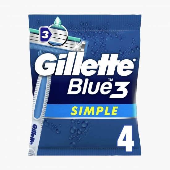 Aparat de ras de unică folosință Blue3 Simple 4 buc