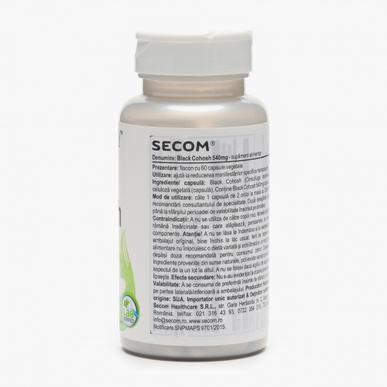 Black Cohosh 540mg, 60 capsule