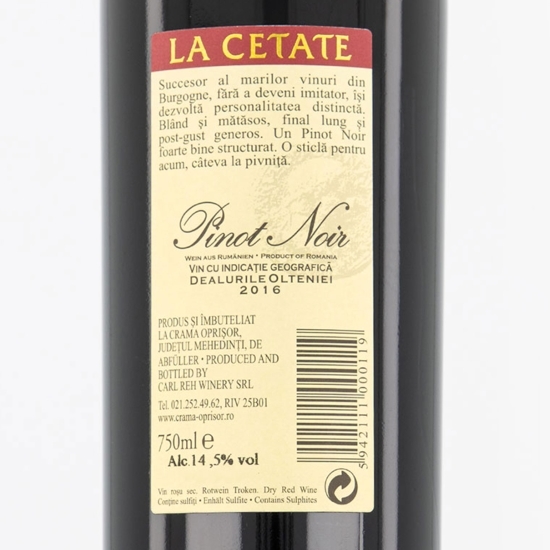 Vin roșu sec Pinot Noir 0.75l