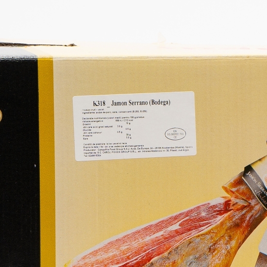 Jambon Serrano + suport + cuțit Bodega 7kg