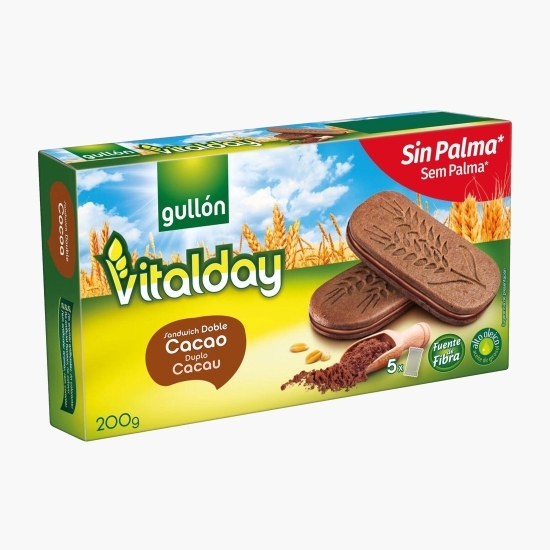 Biscuiți cu cremă de cacao Vitalday, 200g