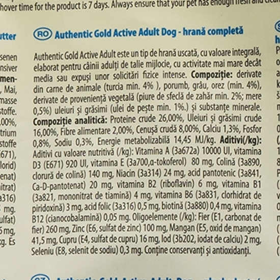 Hrană câini, 2kg, Active Adult
