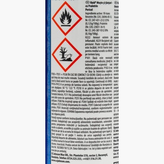Spray împotriva muștelor și a țânțarilor 400ml
