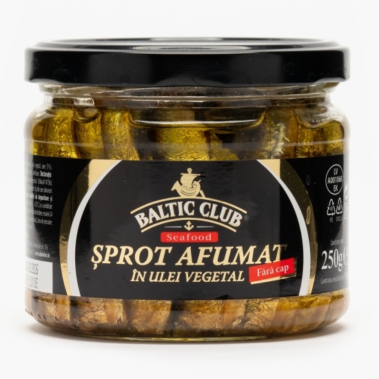 Șprot afumat în ulei vegetal 250g