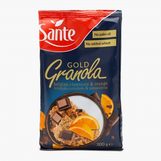 Cereale integrale cu ciocolată belgiană și portocale 300g
