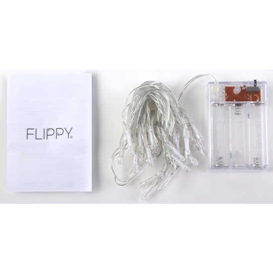 Instalație de Crăciun, 1m, cu baterii tip liniar, 2 jocuri de lumini, fir transparent, 10 LED -uri