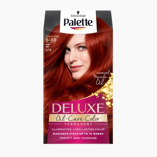 Vopsea de păr permanentă Deluxe Oil-Care Color, 678 ruby red, 135ml
