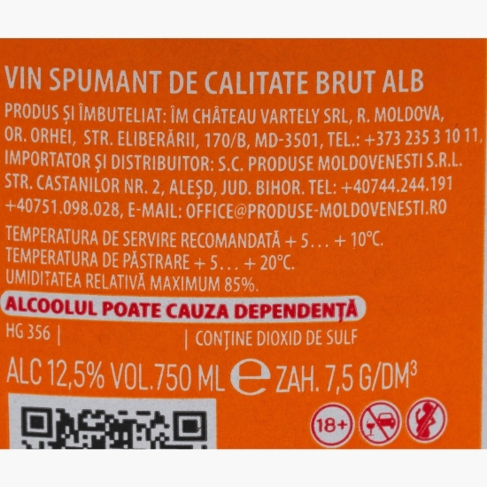 Vin spumant alb brut Gift Box, 13.5%, 0.75l