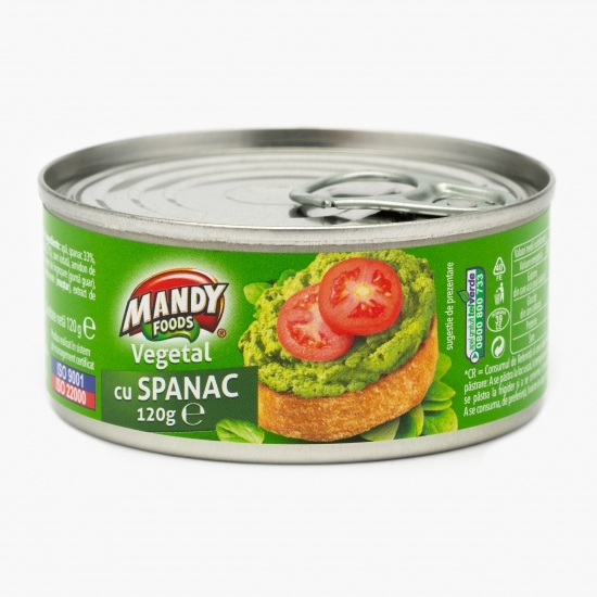 Pastă vegetală tartinabilă cu spanac 120g
