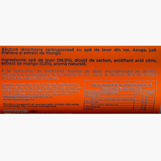 Apă carbogazoasă Sparks, cu extract natural de mango 0.33l