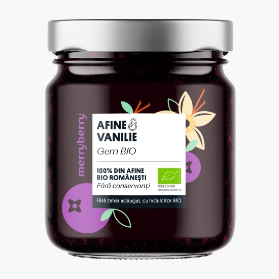 Gem eco de afine și vanilie, fără zahăr adăugat 230g