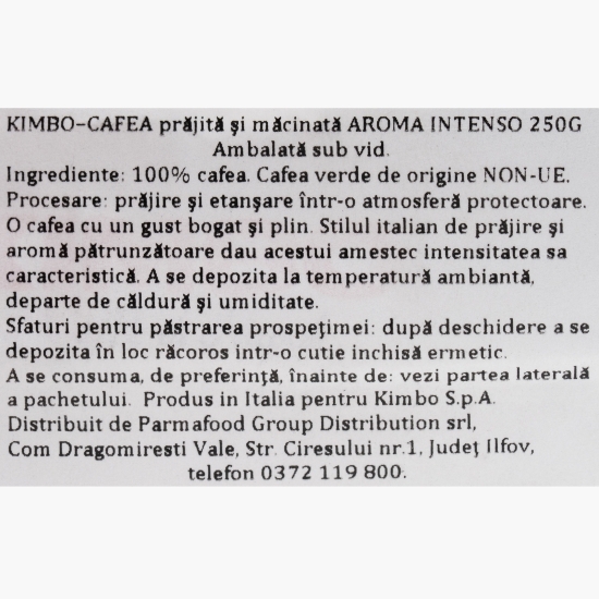 Aroma Intenso 250g, cafea prăjită și măcinată 
