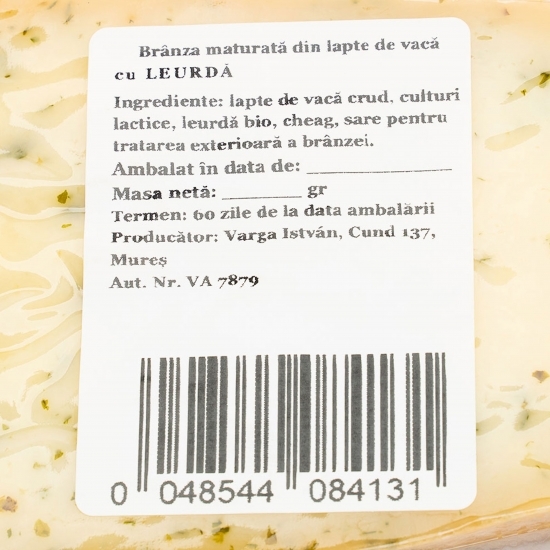 Brânză maturată cu leurdă 250g