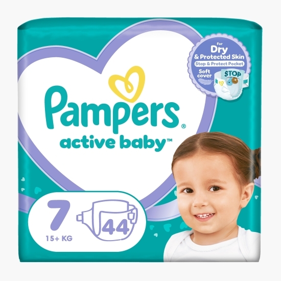 Scutece Active Baby Jumbo Pack, mărimea 7, 15+ kg, 44 buc