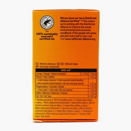 Ceai negru cu aromă de lămâie 20 plicuri piramidale