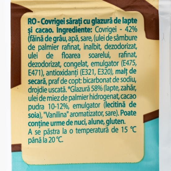 Covrigei sărați cu glazură de lapte și cacao 80g