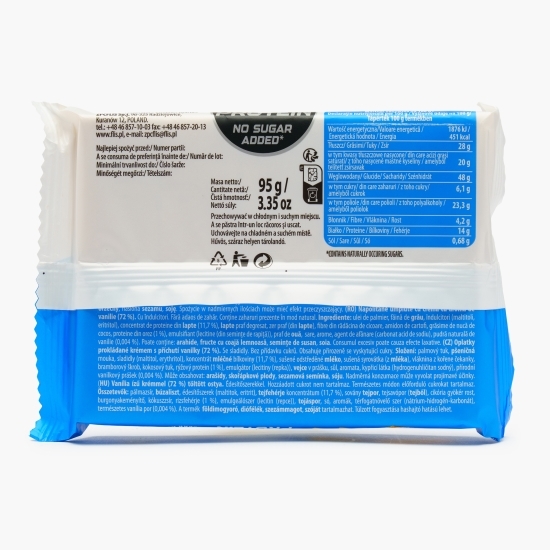 Napolitane cu cremă de vanilie, cu conținut ridicat de proteină, fără zahăr adăugat Happy Fit Pro 95g